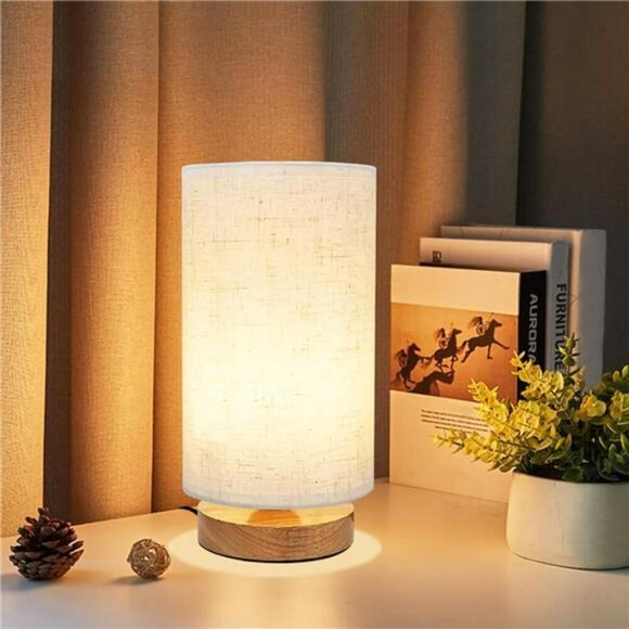 Table Lamp for Bedroom - Small Beside Lamps for Night Stands Home Office - - Picture 1 of 7